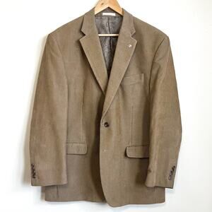 Ralph Lauren Chaps Mens Blazer Size 42R Tan Corduroy Preppy Academia Old Money